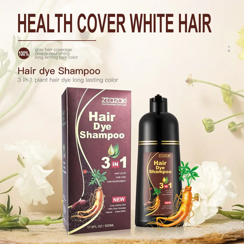 

Gentle Herbal Hair Color Cream Natural Non-Irritating Formula Black Cap White For Middle-Aged Non-Staining Scalp Plant-Based