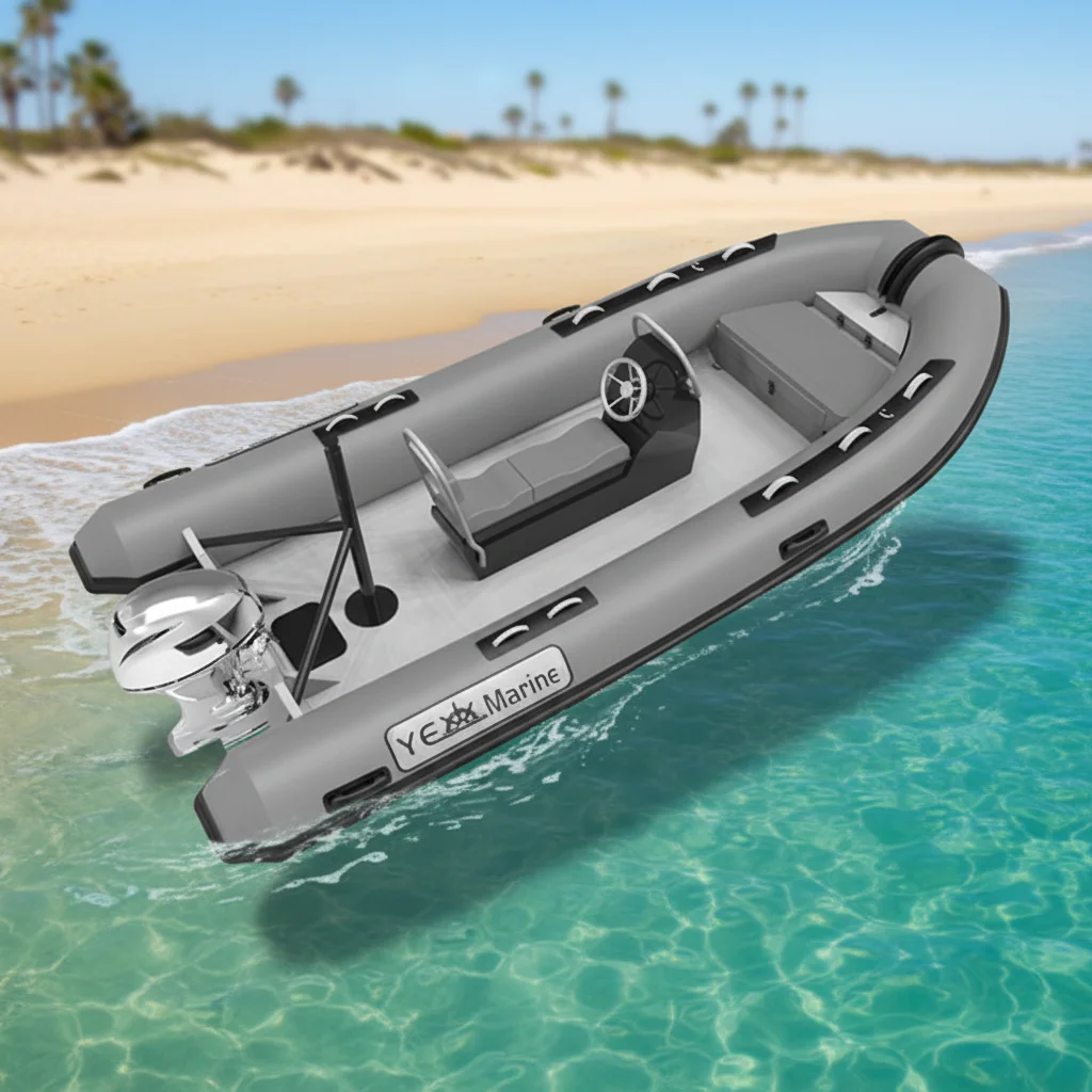 Semi-rigid Aluminum 14ft Rib430 Hypalon/PVC Inflatable RIB Boats for Sale