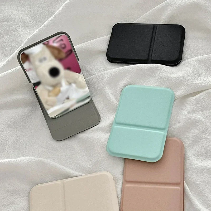 Women Mini Mirror Folding Makeup Hand Mirror Portable Single-side Mini Cosmetic Mirror Foldable High Definition Vanity Tools