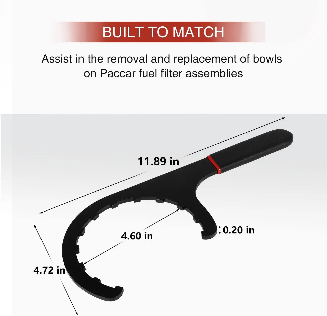 TM 61060 Diesel Fuel Filter Wrench for Paccar Oil Filter Removal Tool Filter Separator for Kenworth Peterbilt & Cummins Diesels