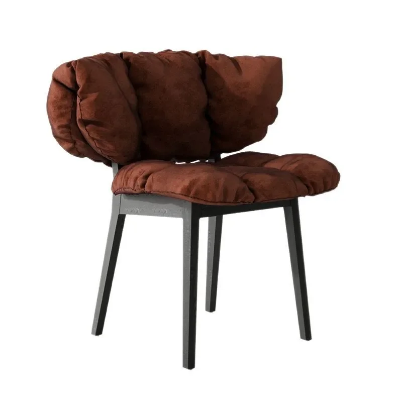 كرسي بتلات بتصميم بسيط، كرسي طعام منزلي حديث من الخشب الصلب، مقعد مكياج مبتكر #1