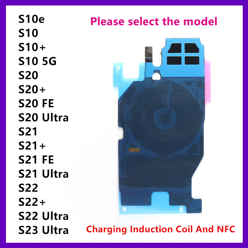 Bobina de Inducción de Carga Inalámbrica y Módulo NFC, Cable Flexible de Repuesto para Samsung Galaxy S20, S21, S22, S10 Plus, Ultra, S21+, S20FE