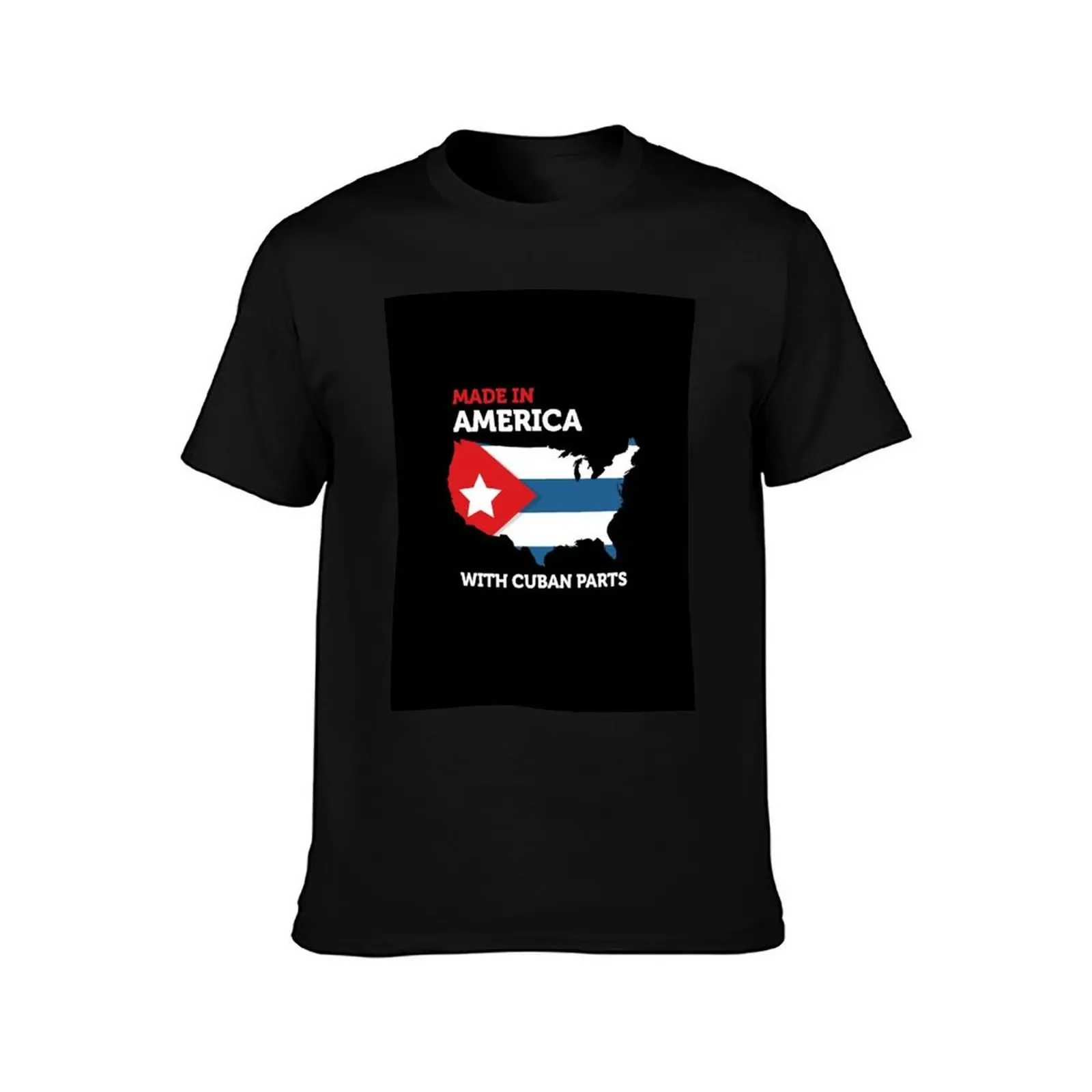 Made in America With Cuban Parts Cuba USA Gifts Funny. T-Shirt graphics quick-drying shirts men graphic