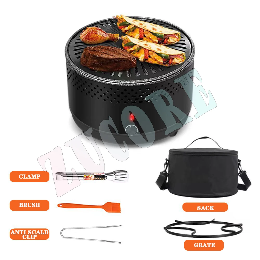 

Outdoor Charcoal Smokeless Grill Barbecue Machine Camping Grill Stove Household Multifunctional BBQ Plate Grelha Churrasco