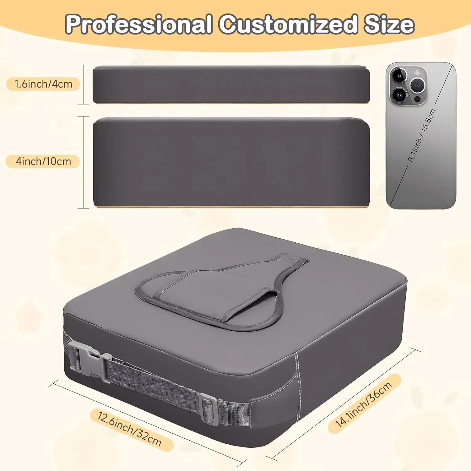 مقعد معزز لكرسي المطبخ، مقعد معزز لطاولة الطعام، مقعد الطعام مع أشرطة قابلة للتعديل، غير قابلة للانزلاق وجيدة التهوية #2