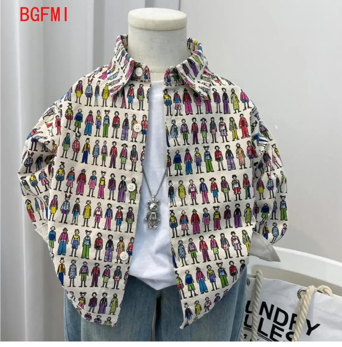 Koreanische Mode Baby Mädchen Junge Cartoon Hemd Jacke Baumwolle Kind Hemd Lose Outfit Frühling Herbst Baby Casual Kleidung 2-11Y Strickjacke