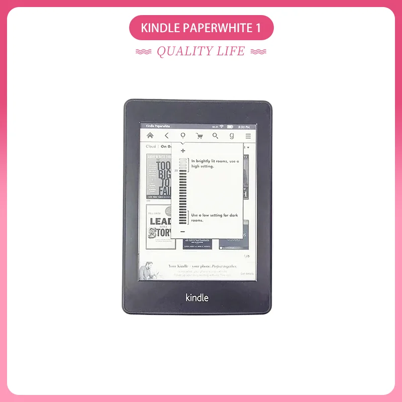 قارئ إلكتروني أصلي من Kindle Paperwhite 1 بشاشة لمس حبر 6 بوصة مع قارئ إلكتروني KPW1 بإضاءة خلفية