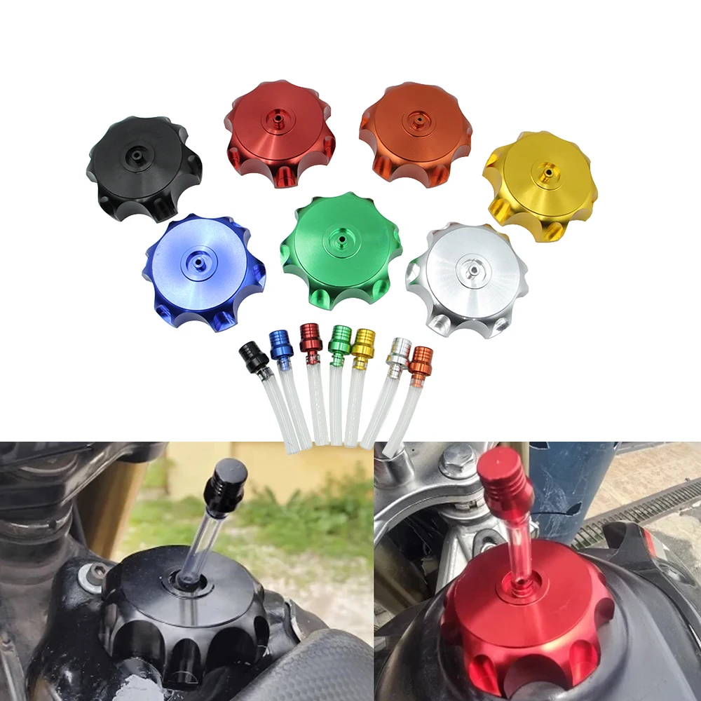 ATV Universal 50mm CNC Aluminum Racing Fuel Tank Cap with Vent Cover for Yamaha Kawasaki Honda Suzuki Motocross Motorcycle