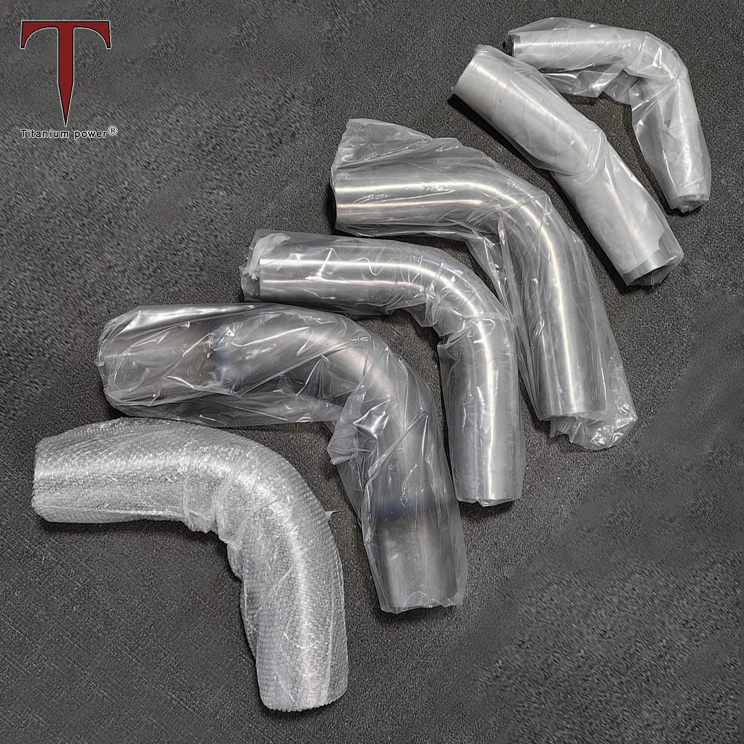 Tanium Large Diameter Welding Round Curved Tube Titanium Hollow Mandrel Bend Pipe Car Exhaust Accessories 6