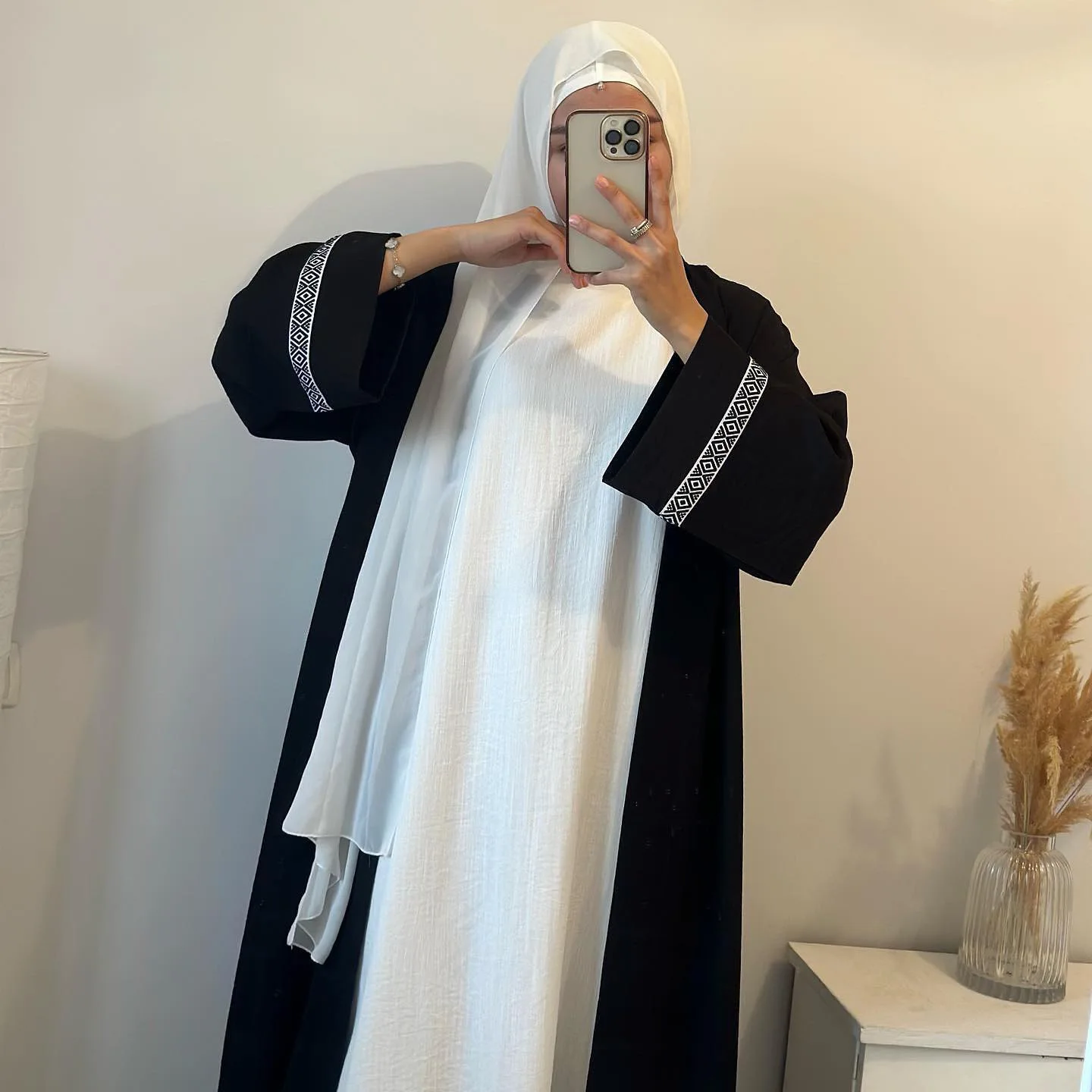 

Femme Musulmane Vestidos Muslim Sets Women Dubai Kimono Open Abaya Turkey Kaftan Islam Clothing Kebaya Caftan Robe Hijab Dress