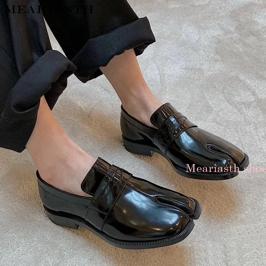 Moda Split Toe Women Pumps Slip-On Thick Sole Platform Shoes Tabi Dress Shoes Woman Outdoor Loafers Elegant Chaussure Femme