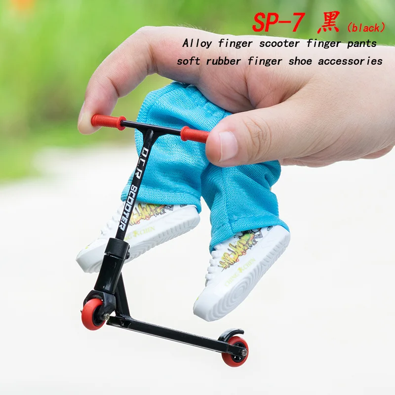 Alloy Finger Scooter Finger Toy Skateboards With Pants Shoes And Tools Finger Scooter Toy Mini Skateboard Finger Toy For Gift