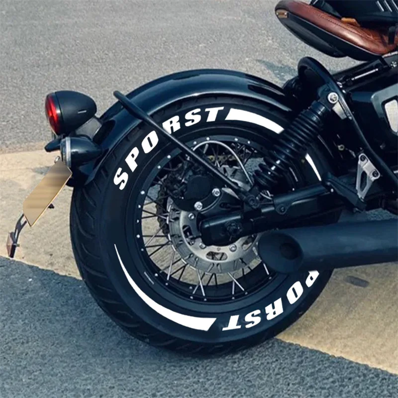 Image of Auto-Reifen-Buchstaben-Aufkleber, Dekoration, 4 Reifen, DIY-Styling-Aufkleber, anpassbare Aufkleber für Automobile, Motorrad, Reifen, Schriftzug, 2,7 cm