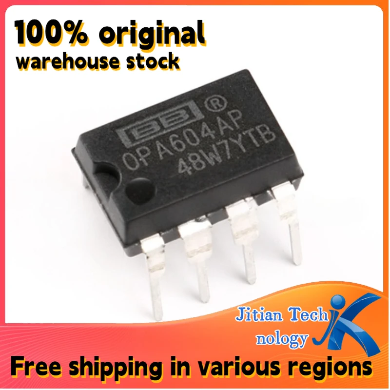 100% original inventory 10PCS OPA604AP OPA604 DIP8 48V 20MHz operational amplifier chip Channel direct sales