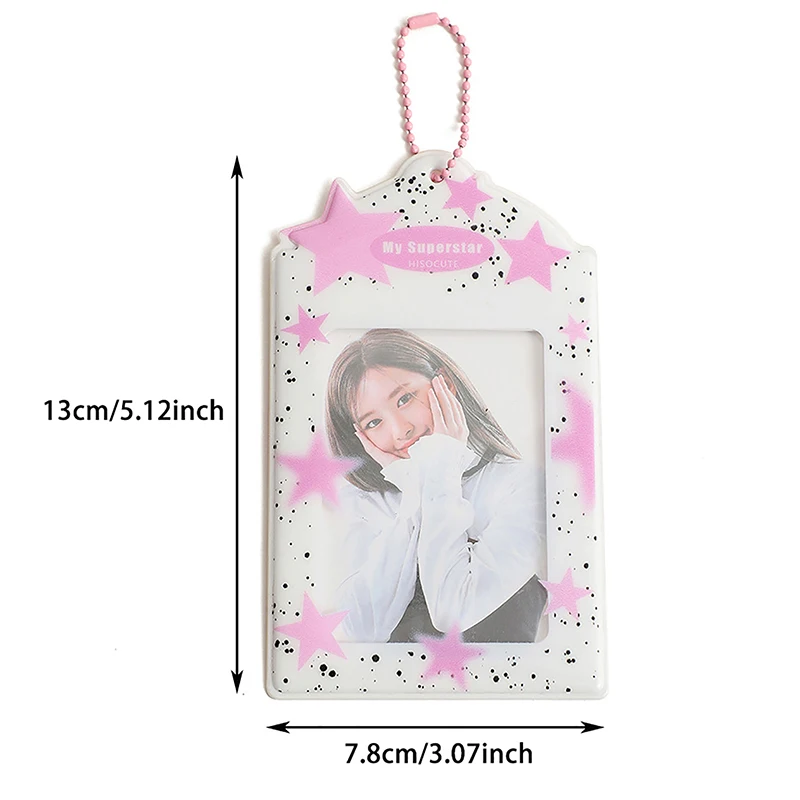 Soporte para tarjeta de fotos de Star Kpop, estuche protector para fotos de Idol, soporte para sesión fotográfica, papelería Kawaii, 3 pulgadas