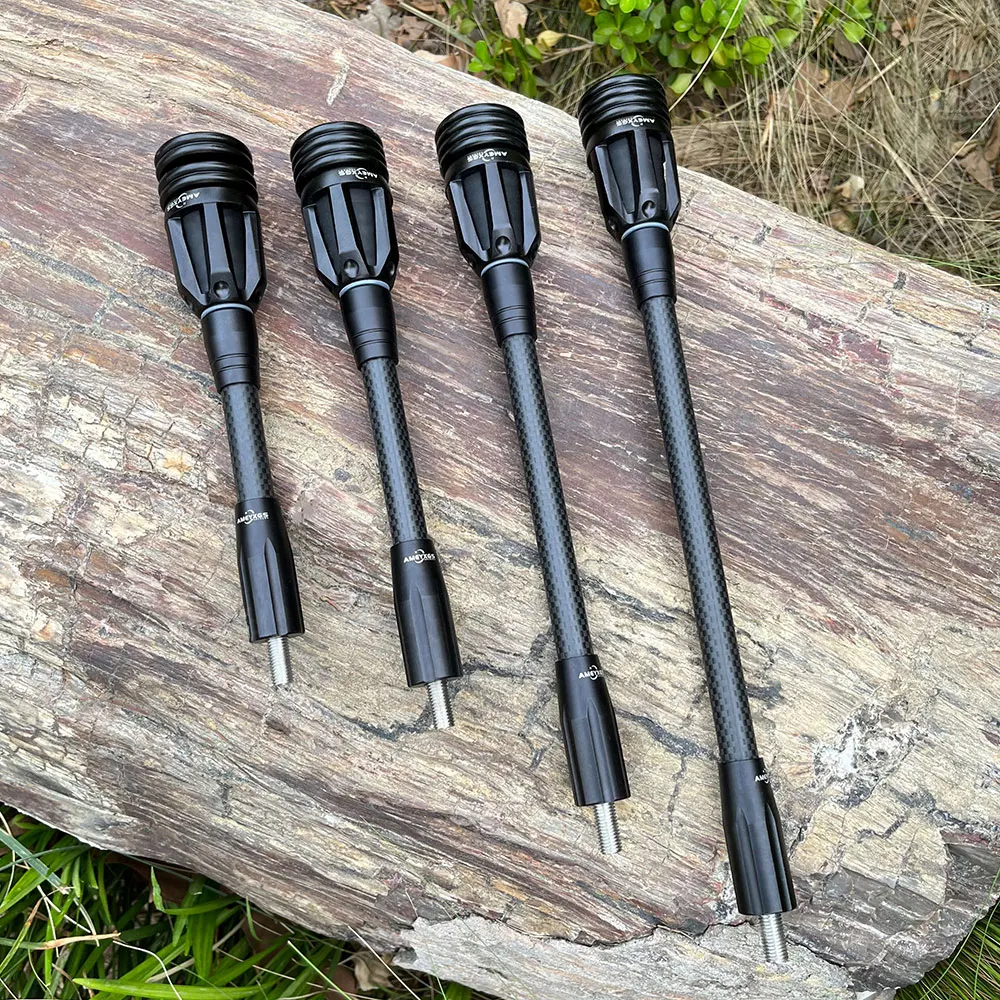 3k Carbon Balance Bar 6/8/10/12inch Bow Stabilizer Rod Bow and Arrow Archery Shooting Hunting Targeting Shock Absorbing