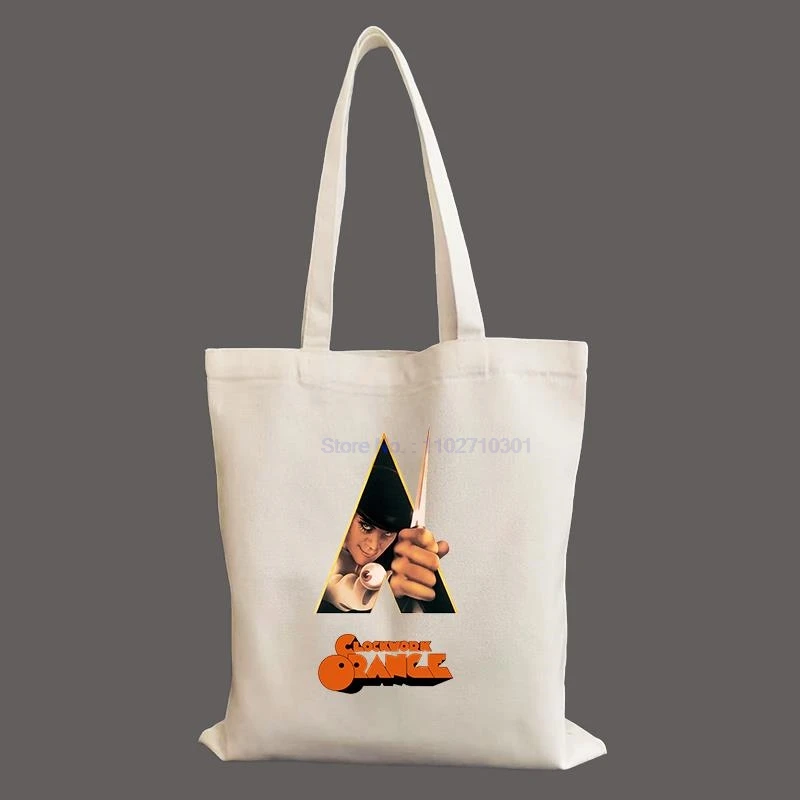 Clockwork Orange Poster Eco  Shoulder Bag Student Female Handbag Reusable Shopping Bag Canvas Bag Hand Bags For Women