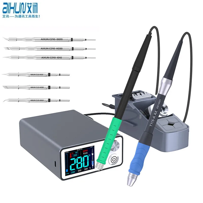 

AIXUN T3B T115/T210 Intelligent Soldering Station Wth Soldering Iron Tips Welding Soldering Iron Electric Set For SMD BGA Repair