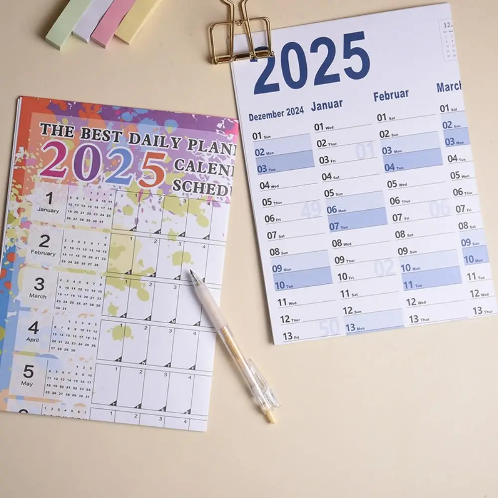 Agenda Schedule 2025 Wall Calendar Planner 365 Days Organizing Planning 2025 Wall Hanging Calendar To Do List Memo Pad