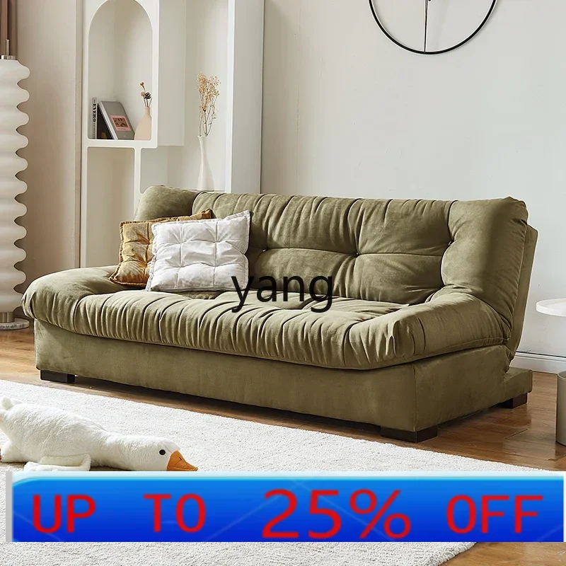 

LHH folding sofa bed, small apartment cream wind living room, sofa bed folding dual-purpose