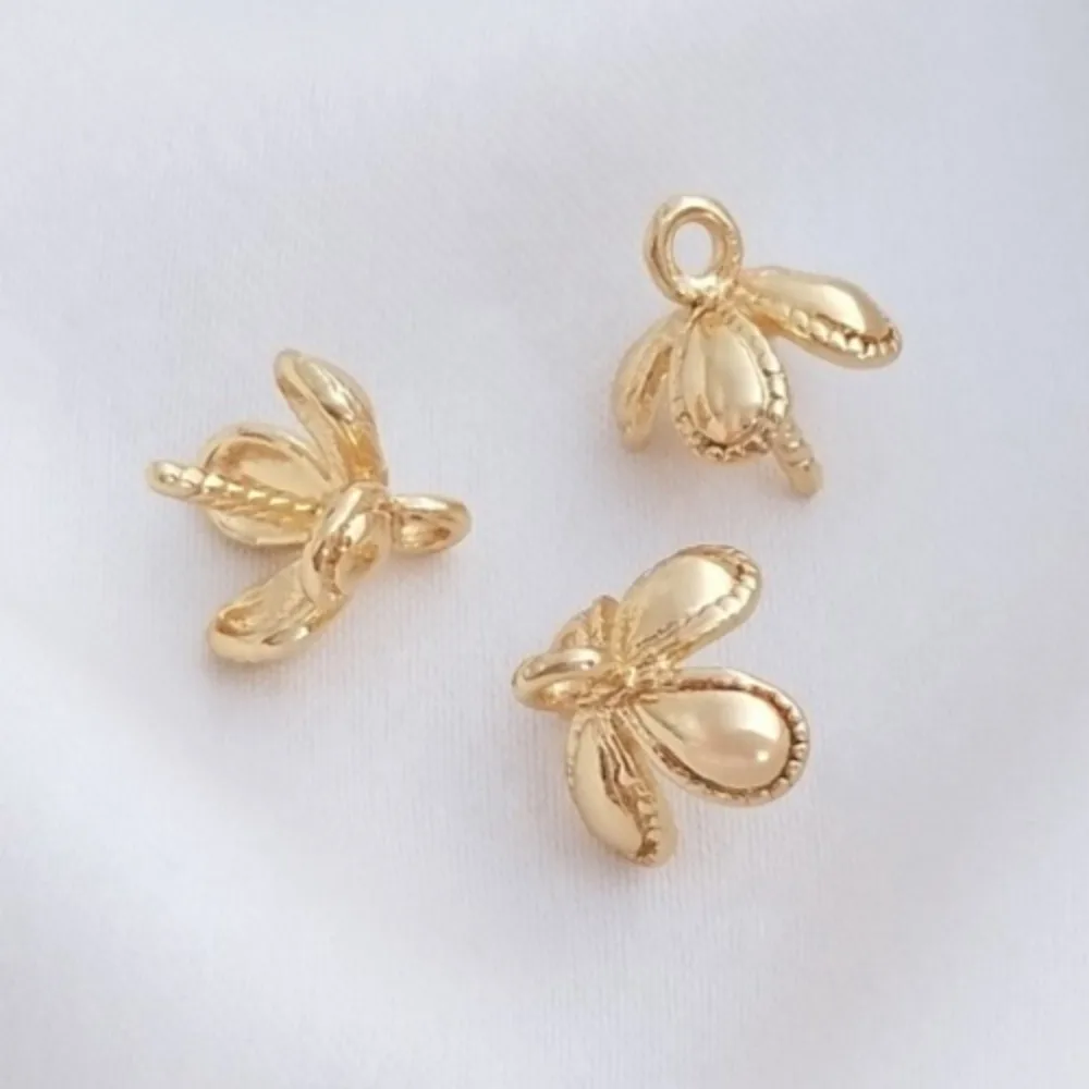 

Держатель для цветов золотого цвета 14 карат, держатель для хрустального жемчуга с полуотверстием, держатель для подвески, ювелирные аксессуары из липких бусин ручной работы своими руками.