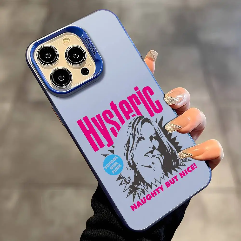 حافظة هاتف H_Hysteric G_GlamourS Girl لهاتف iPhone 17 16 15 14 13 12 Pro Max Plus غطاء خلفي ناعم متدرج ملون من مادة البولي يوريثان الحراري