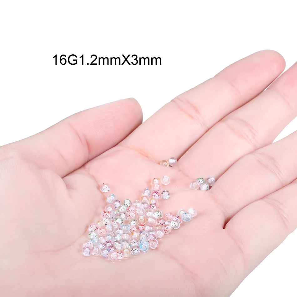 90pcs/lot Acrylic Glitter Replacement Ball 3mm 5mm 6mm Tongue Barbell Lip Ring Earring Belly Eyebrow Nose Piercings Body Jewelry