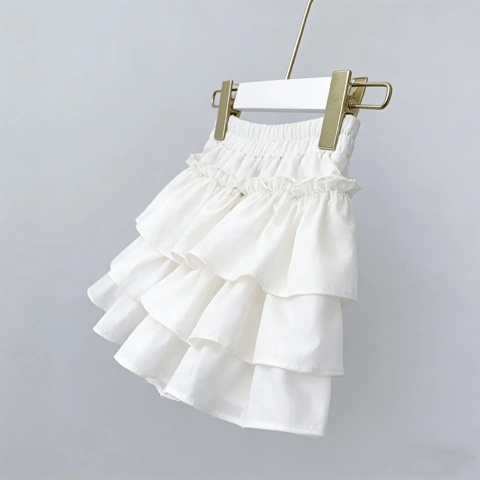 Baby Girls layered Skirt Summer Clothes New Korea Fashion Princess ruffled skirts Children's Costume 2-12Year Kid's A-line Skirt