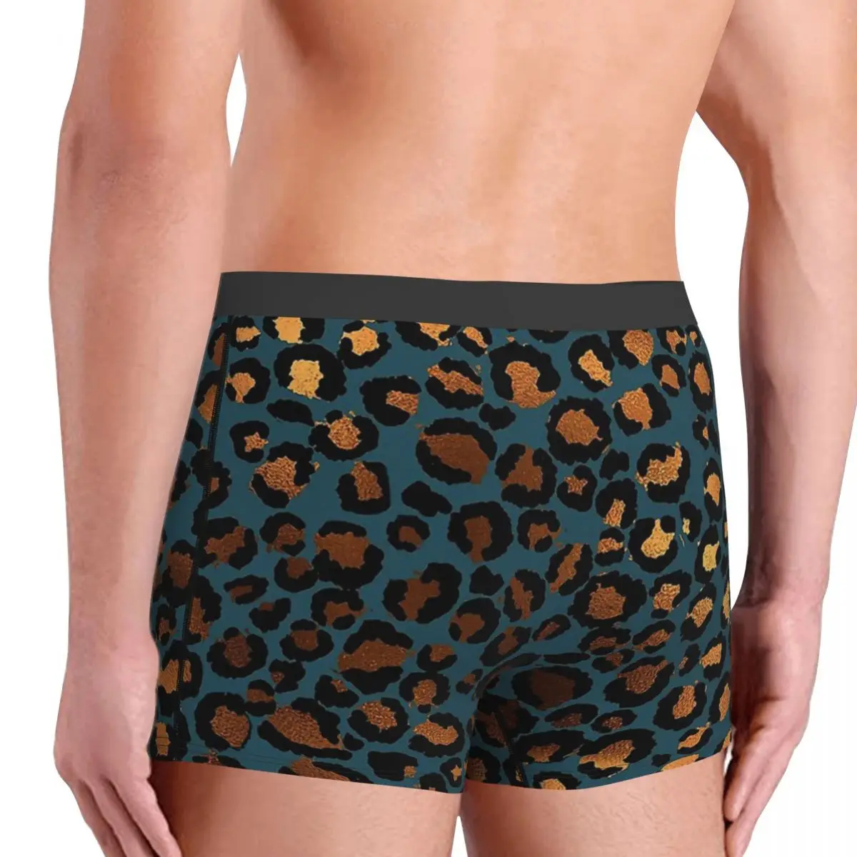 PRETTY CASES CHEETAH LEOPARD PRINT SAFARI Animal Skin Simulation Underpants Homme Panties Men\'s Underwear Shorts Boxer Briefs