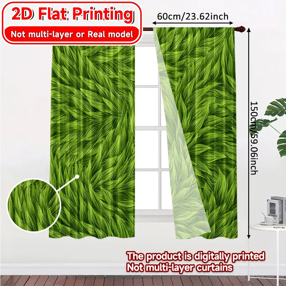 2D Flat Printing,2pcs Groundhog Grazing Modern Curtains&Drapes Polyester Curtains Decorations Outdoor Perfect for Bedroom,
