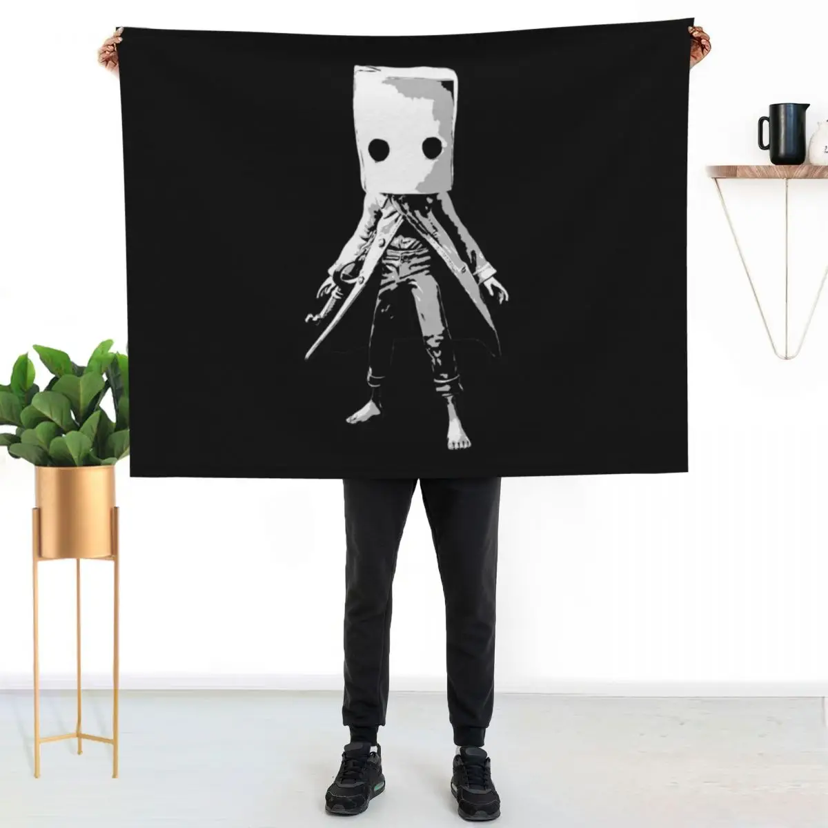 Nightmares - Mono Throw Blanket wednesday Plaid Heavy Sofa Quilt Cute Polar Blankets