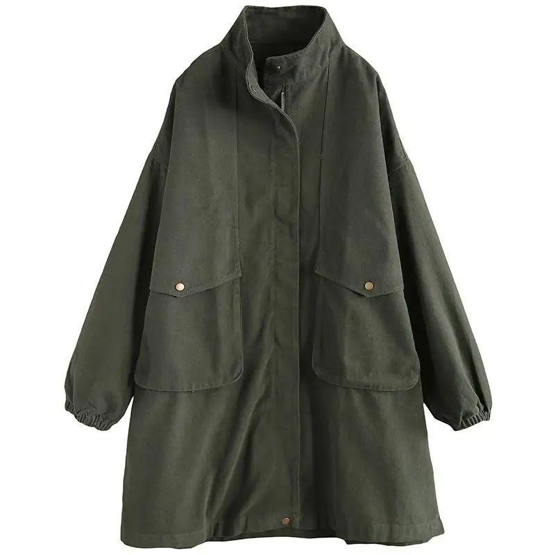 

2025 Spring and Autumn Workwear Women's Trench Coat Loose Commuting Oversized Trench Coat