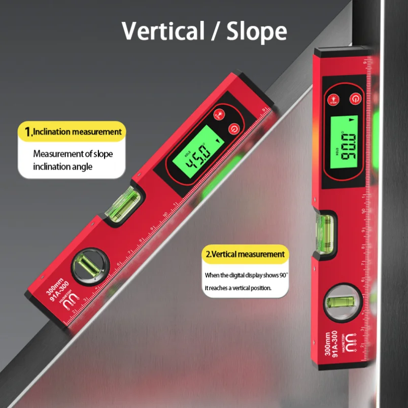 Digital Spirit level Bubble Magnetic Electric Level 360 degree Angle Finder Protractor Inclinometer Horizontal Scale Ruler