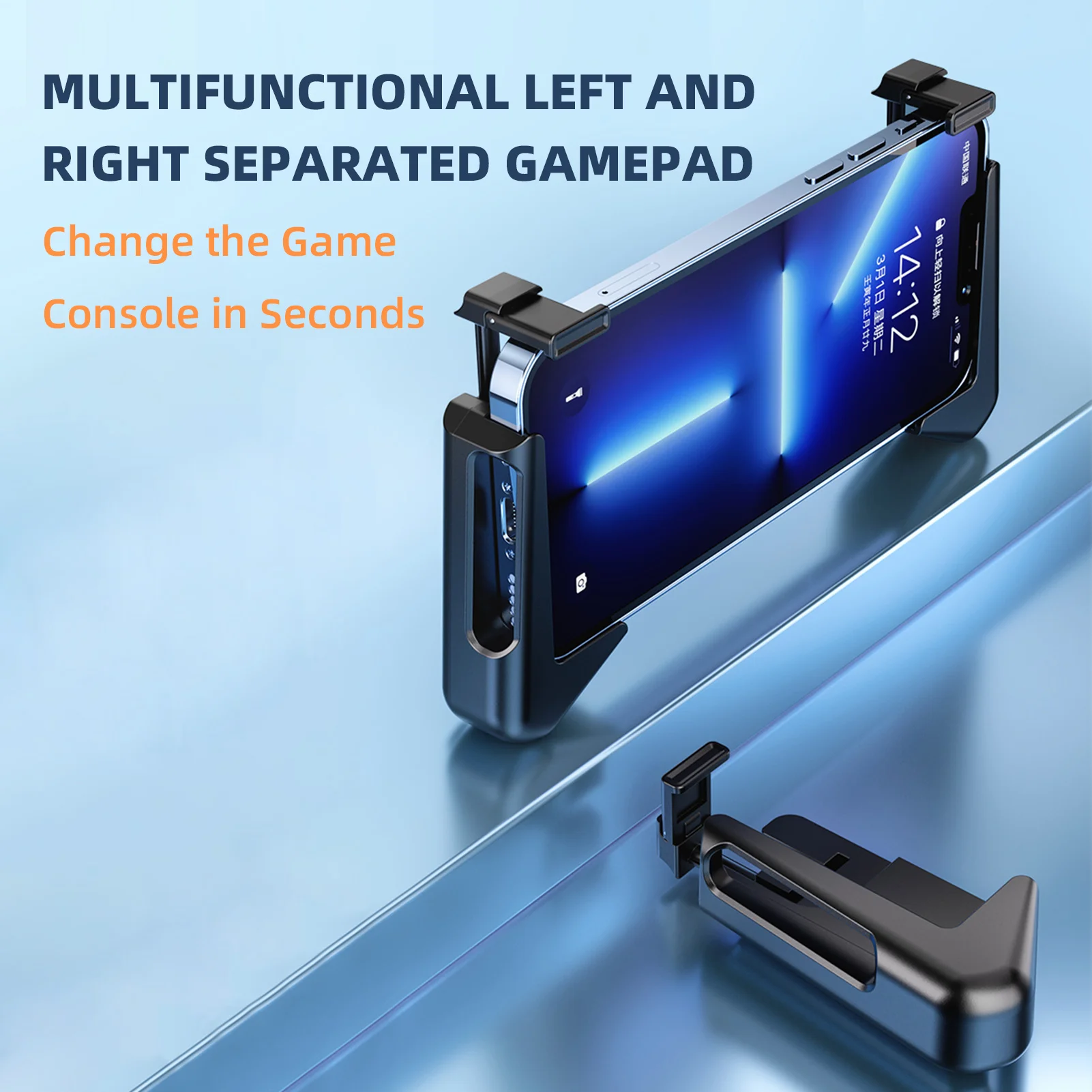 Controller Gamepad Mobile Game Handle Case supporto pieghevole Controller mobili funzionamento a 6 dita