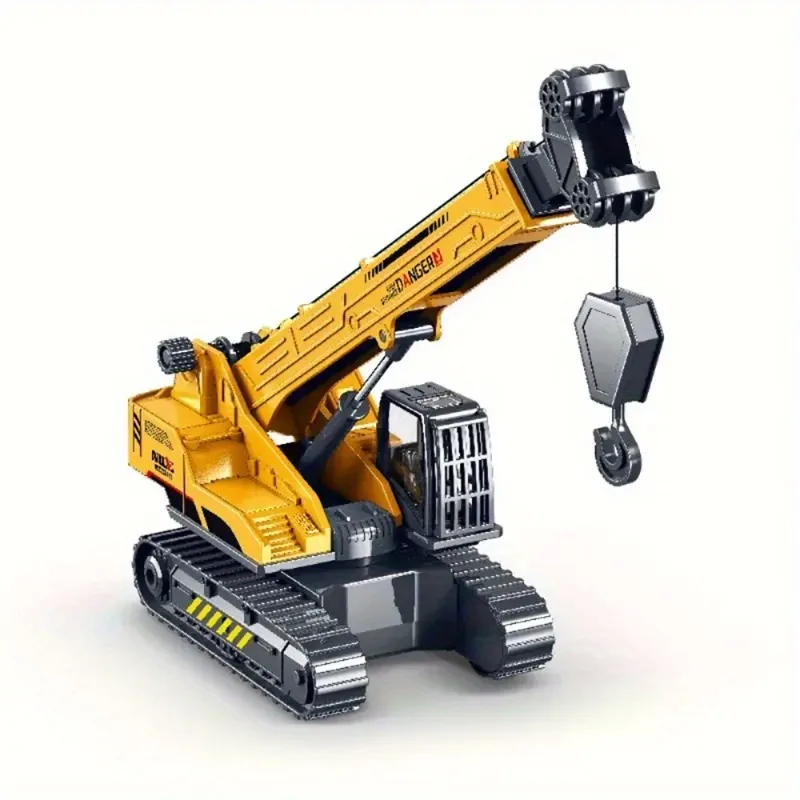 

1 шт. Модель строительной техники из сплава, имитация подъемного крана, литая под давлением, игрушка-грузовик, подарок для детей