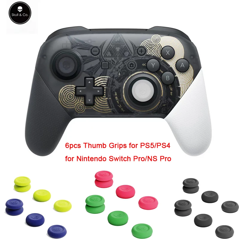 Skull & Co. Juego de tapas para joystick FPS para Nintendo Switch NS Pro PS5/PS4, accesorios para controlador, tapas protectoras para joystick de juego