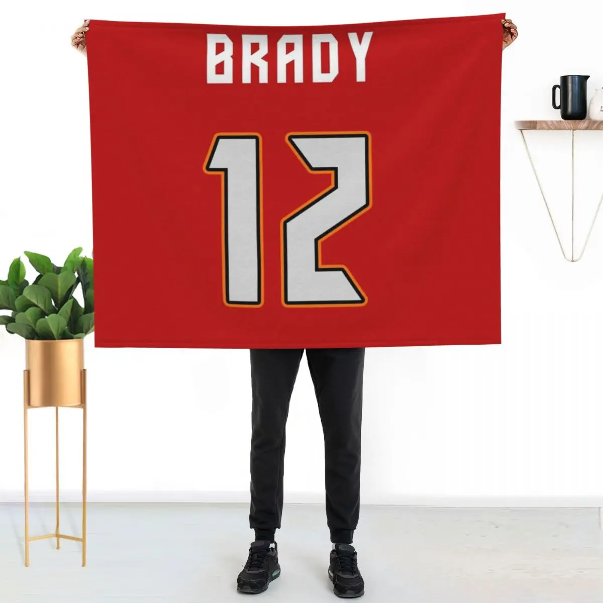 Tampa Tom Throw Blanket Luxury Throw Soft Big Hairys Multi-Purpose Plaid Personalized Gift Blankets