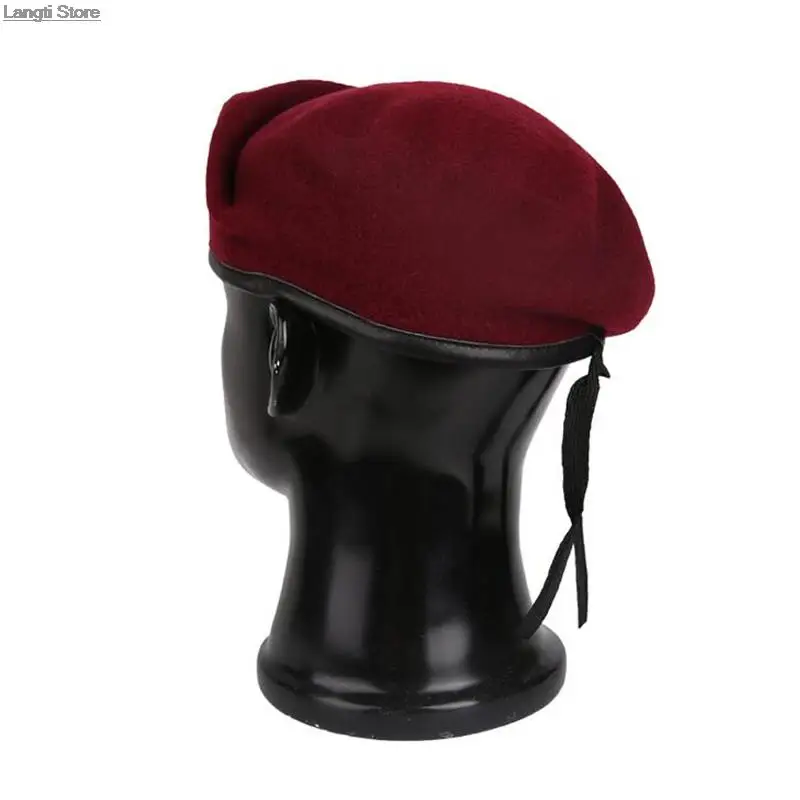 Men Women Wool Beret Hats Caps Unisex Army Special Forces Beret Military Hat Soldiers Death Squads Military Training Camp Hat