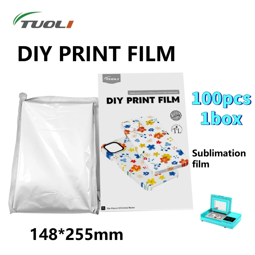 

TUOLI 100 шт./кор. сублимационная пленка, пустая бумага, фото для TL-X9, чехол для телефона, печать, индивидуальная машина для теплопередачи, работающая сделай сам