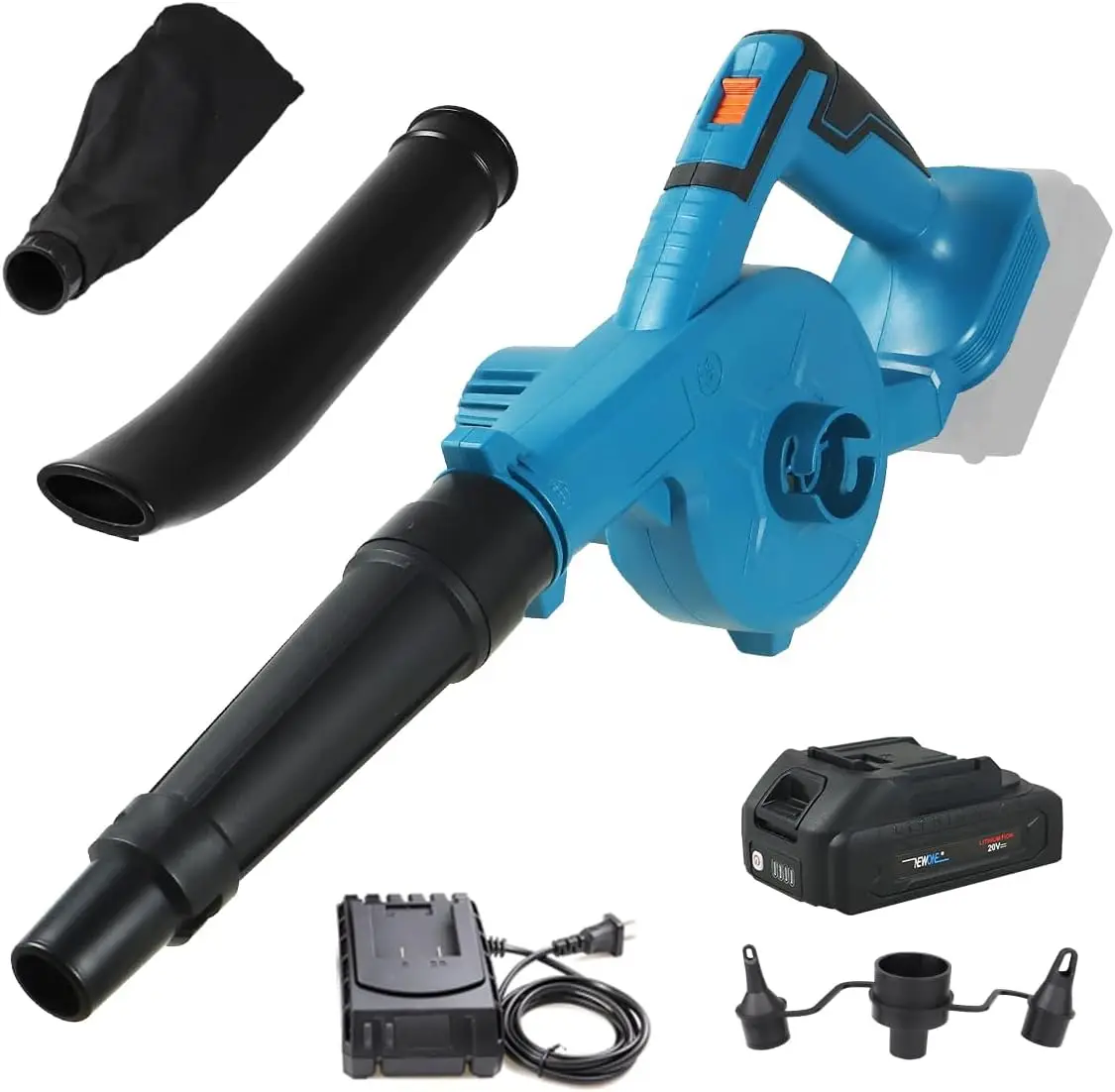 

Cordless Leaf Blower Vacuum, 157MPH/64CFM, 2-Speed, Compatible with 18V Batteries for Lawn and Car Cleaning