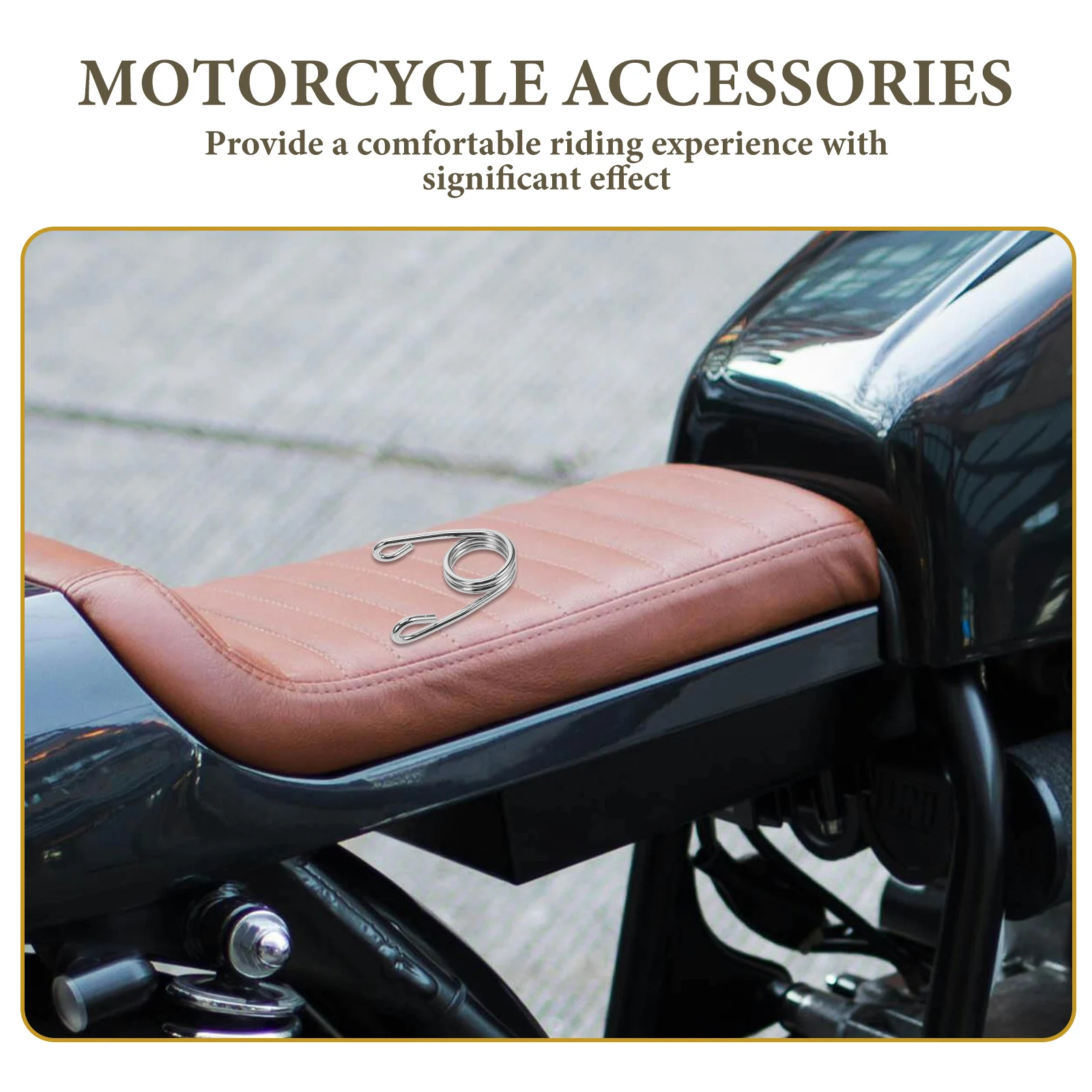 

2 шт., пружинная сумка для мотоцикла, одиночные пружины сиденья, металлическое крепление на седло, одиночная амортизация, винтажный стиль, аксессуары для мотоциклов