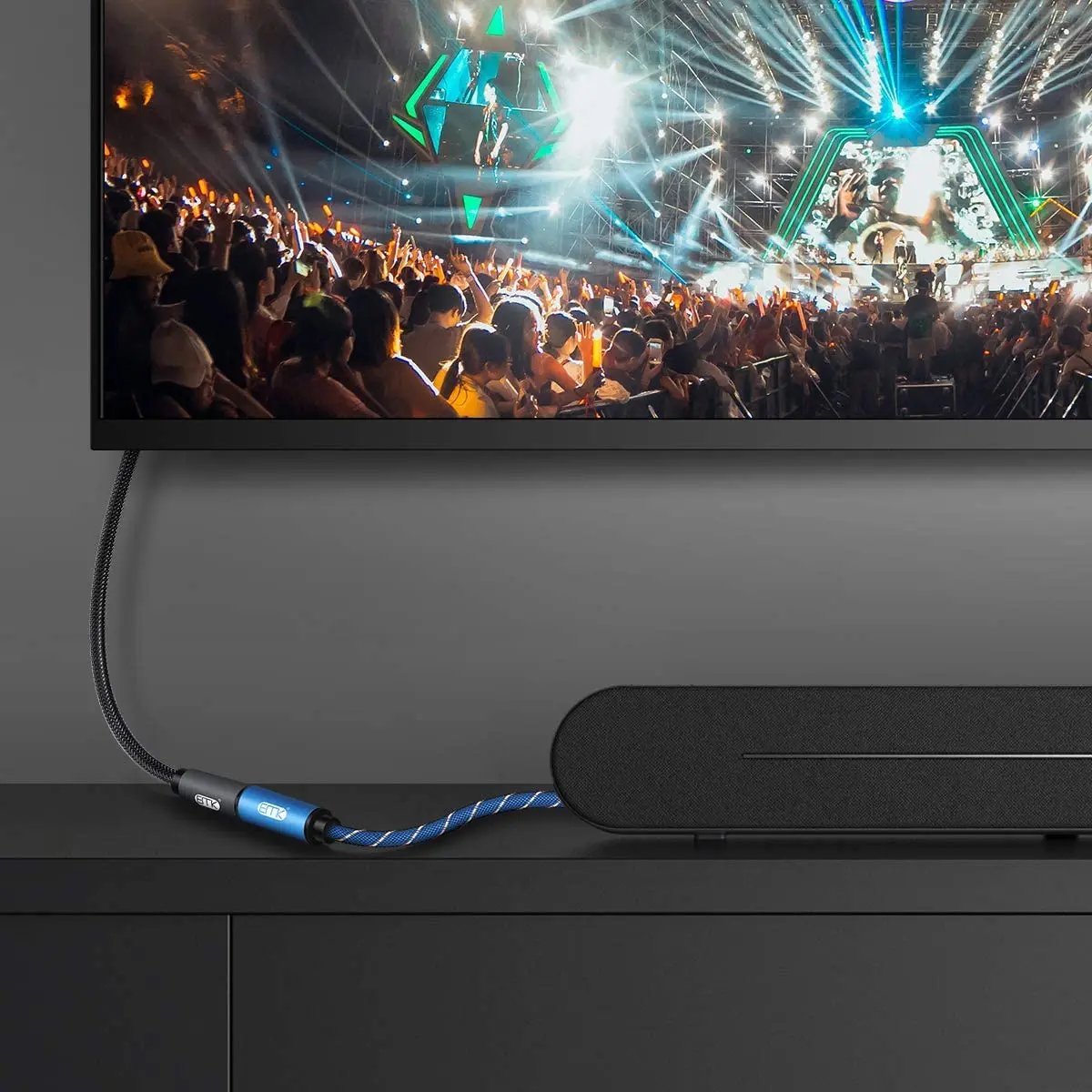 EMK-Cable óptico de extensión Mate a hembra, Cable Toslink SPDIF de entrada y salida para Barra de sonido de Smart TV, altavoz de DVD