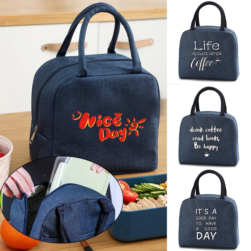 

Women Lunch Bag Portable Insulated Food Box Pouch Thermal Lunch Storage Tote Picnic Travel Cooler Bag Lunch Bento Pouch for Work