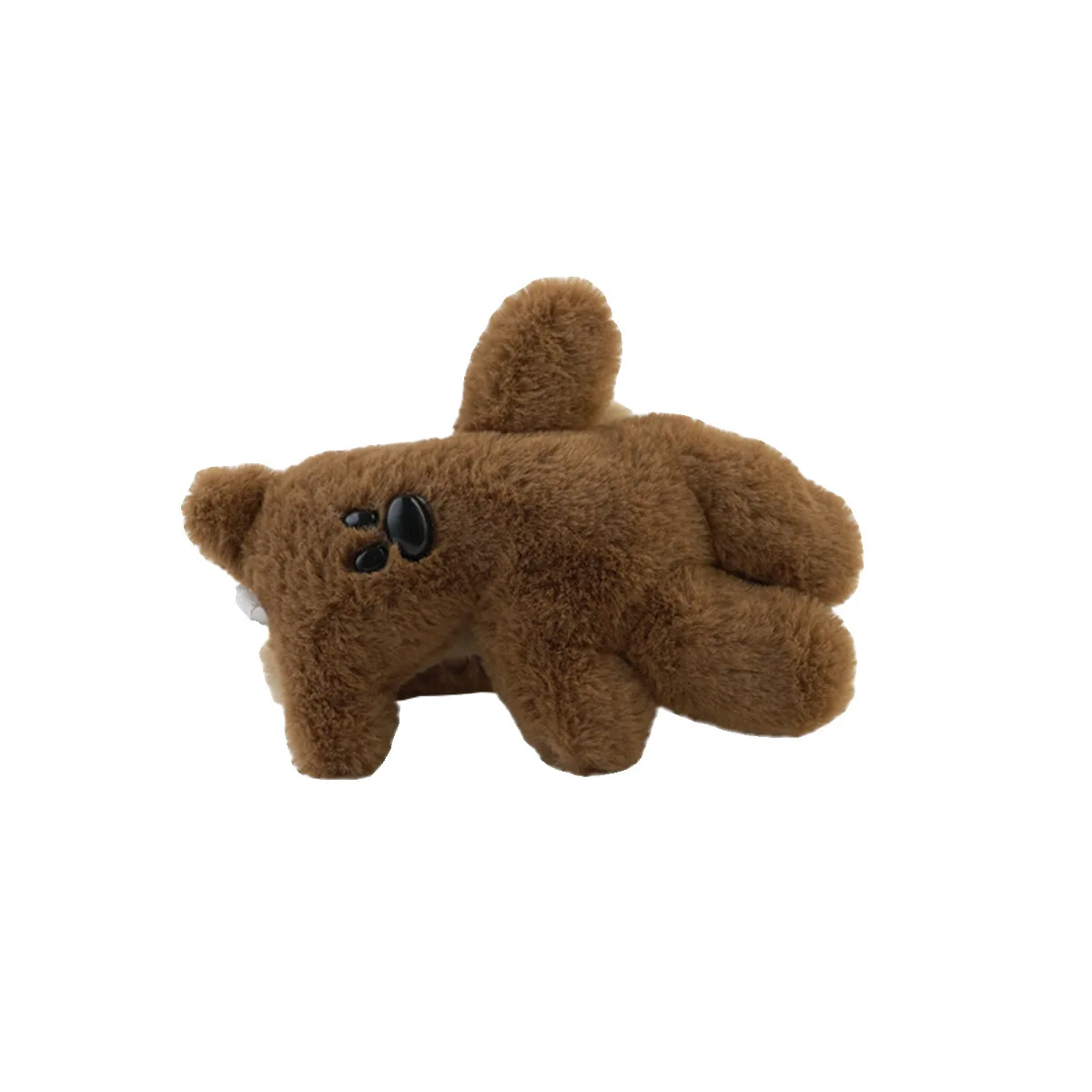 1pc 2026 New Korean Mr Bean Teddy Bear Plush Hair Claw Squeaky Back of Head Shark Clip for Women