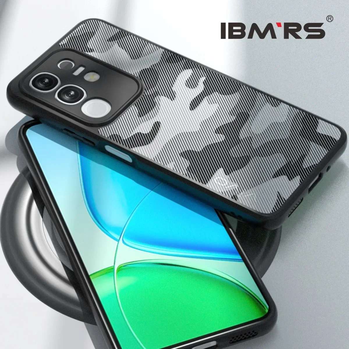 

for Vivo T4x Transparent Phone Case [Shockproof][Anti-Scratch], IBMRS Slim Fit TPU Cover with [Military Protection]