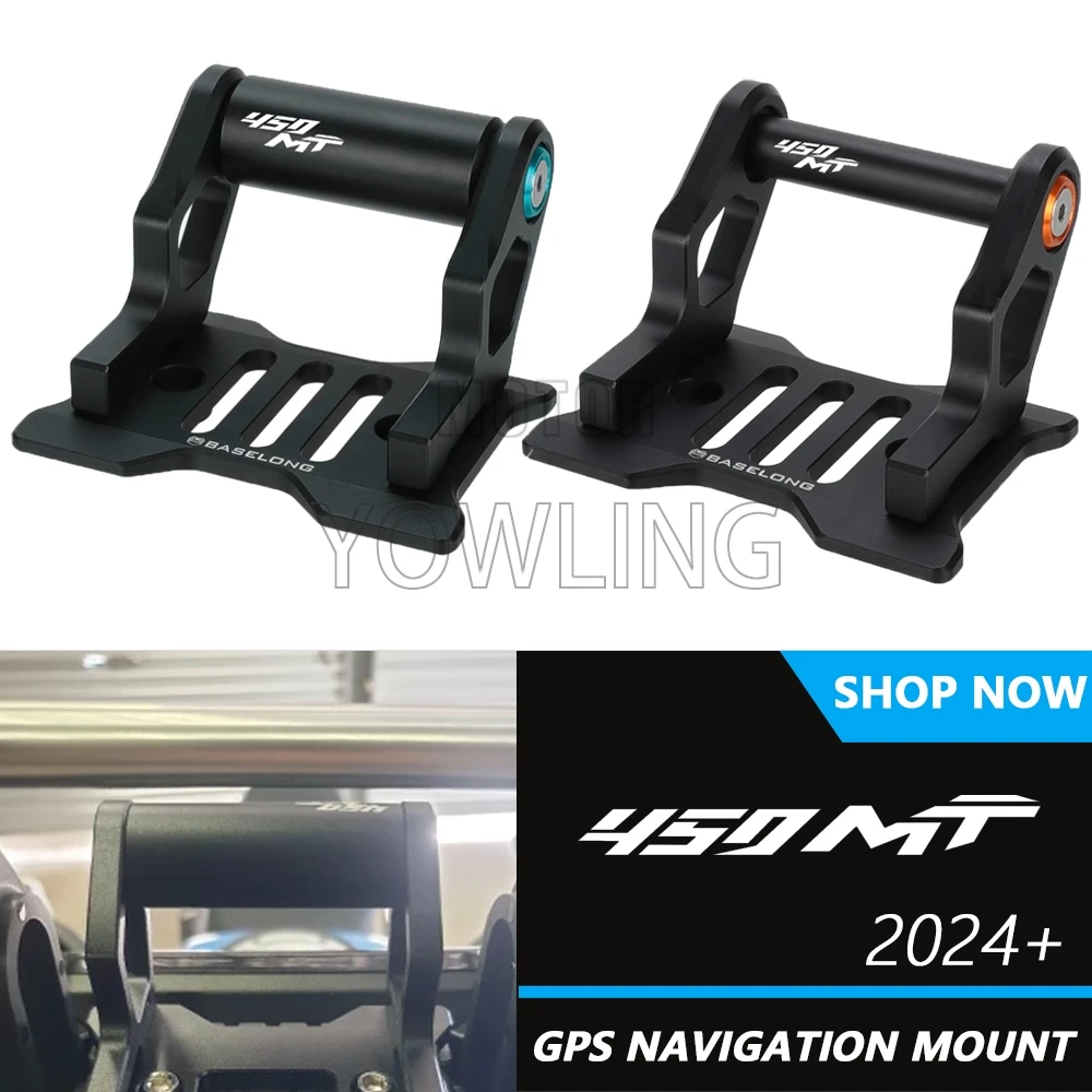 

2024 2025 For CFMOTO 450MT 450 MT 2026 Motorcycle Accessorie CNC aluminum GPS Phone Holder Stand Navigation Extension Bracket
