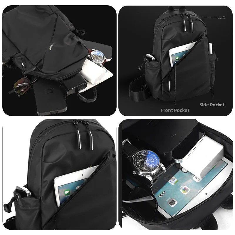 

WEPOWER New Multi-Functional Waterproof Chest Bag Crossbody Leisure Sports Bapa Men's Crossbody Bag Polyester Pure Color