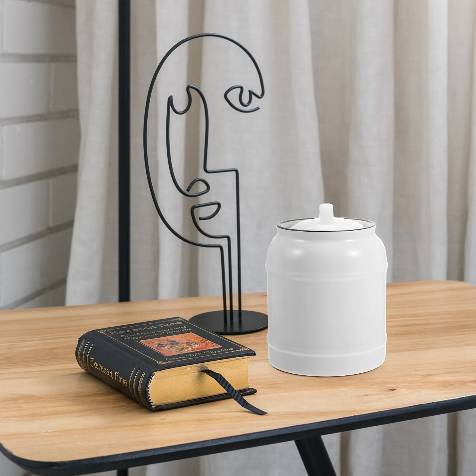 

1Pcs Ceramic Food Canister White Seal Storage Jar Tea Container Kitchen Tool for Home Use Ceramic Food Storage Jar