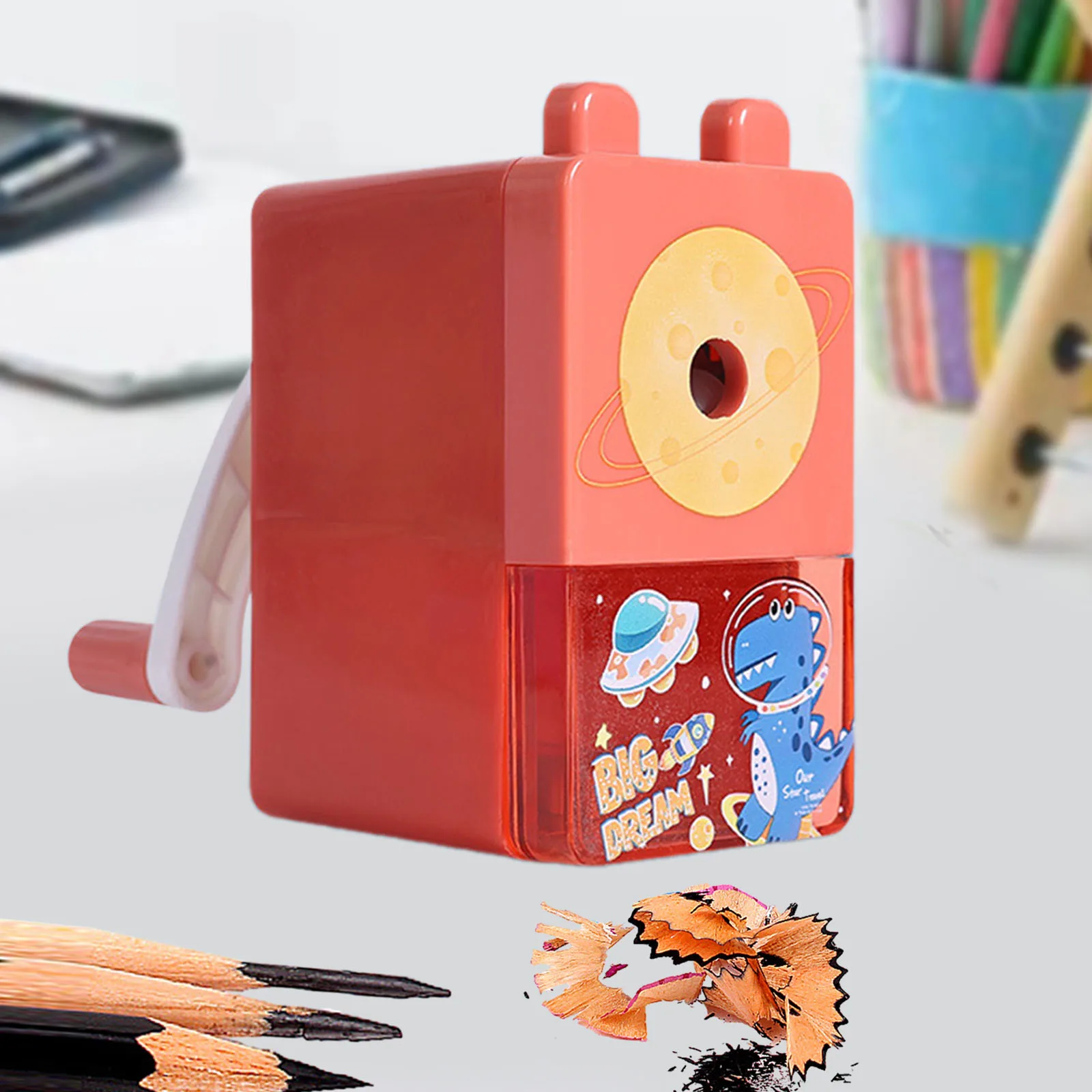 Manual Pencil Sharpener Funny Practical Fast Sharpen Cartoon Pencil Sharpener for Students School Teachers Boys Girls Classroom