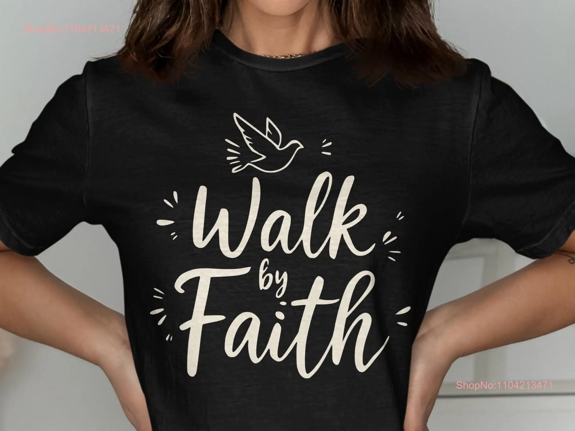 Walk by Faith T Shirt Christian Religious SweaT Bible Verse Apparel Based Inspirational Clothing for Believers